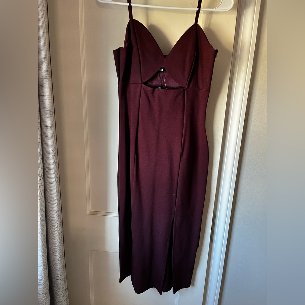 Burgundy Midi Cocktail Dress. Brand New with Tags